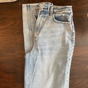 Abercrombie 90s straight ultra high rise ripped jeans